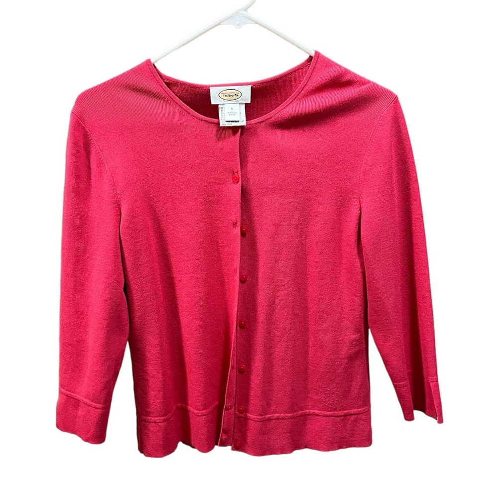 Talbots Rayon Pink Cardigan -S